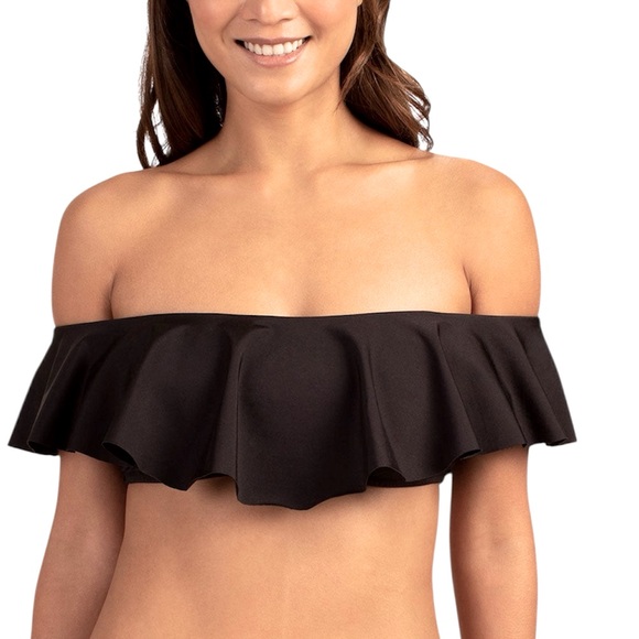 Trina Turk Monaco Ruffle Bandeau Swim Top Size 12 - Picture 1 of 8